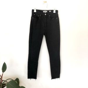 RE/DONE Black Denim High-Waisted Jeans